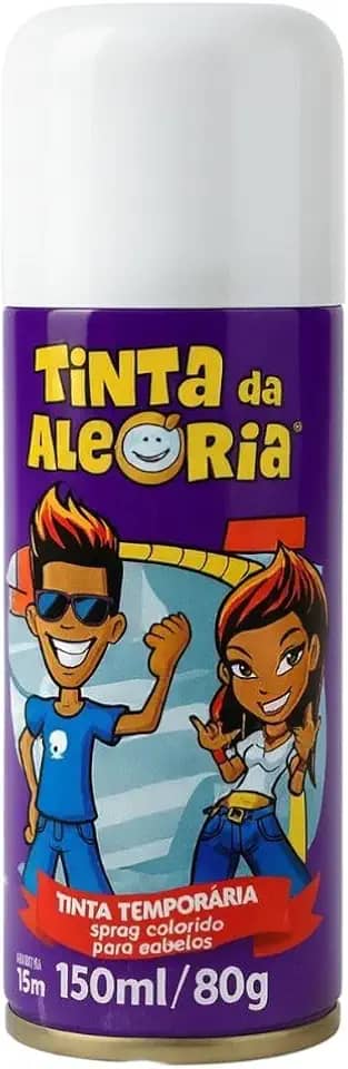 Tinta Spray Para Pintar Cabelo 150 Ml Para Festas E Comemorações (Branco)