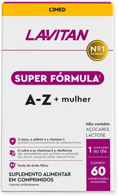 LAVITAN Super Fórmula Multivitamínico A-Z Mulher 60 comprimidos