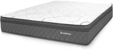 Colchão Casal Espuma D45 Extra Firme Antialérgico Certificado 138x188x24cm BF Colchões