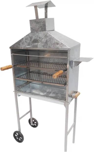 Churrasqueira Móvel Carrinho Churrasco Espetinho Galvanizada