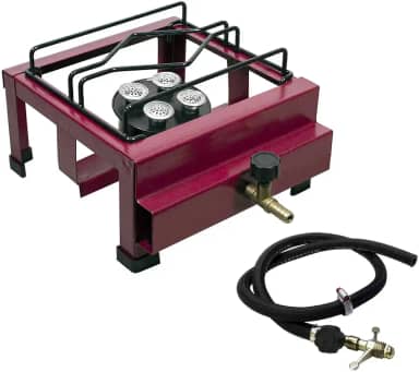 Fogão Fogareiro 1 Boca Alta Pressão com Mangueira + Registro