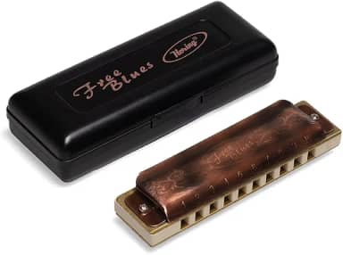 Gaita De Boca Harmonica Hering Free Blues Bronze Dó (c)