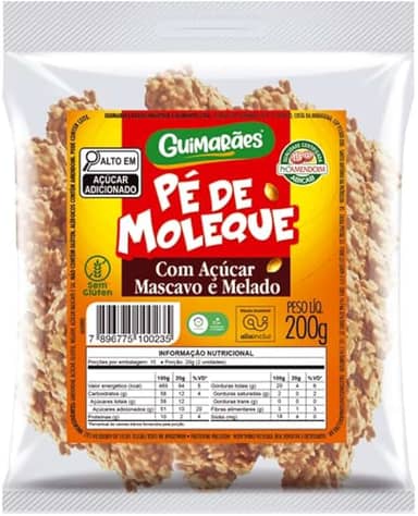 Pé de Moleque Melado e Mascavo 200g