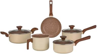 Mimo Style Jogo de 5 Panelas Alumínio Indução Pratic Cook Crema