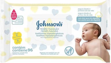Lenços Umedecidos JOHNSON'S® Baby Recém Nascido, 96 unidades