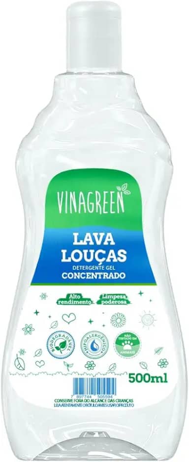 Vinagreen Detergente Gel Lava Louças Concentrado 500ml