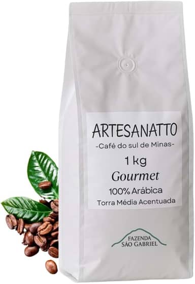 Café Gourmet Grãos 100% Arábica 1kg Torra Média Acentuada - Cultivo de Altitude no Sul de Minas Guaxupé - Sabor Equilibrado Aroma Envolvente Graos Selecionados