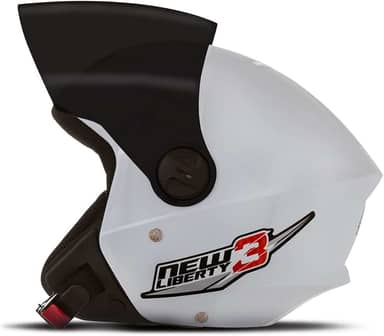 CAPACETE ABERTO PRO TORK NEW LIBERTY 3 SOLID BRANCO TAM. 60 VIS. FUMÊ