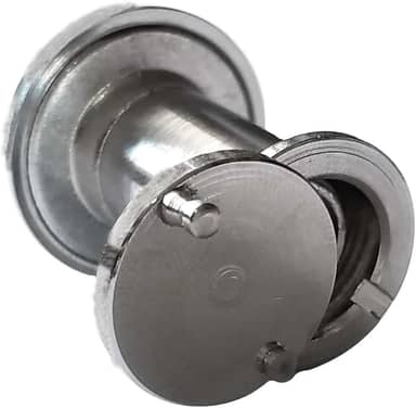 Visor Olho Mágico Timmer Curto Cromo Acetinado 200º com Tampa - 97771