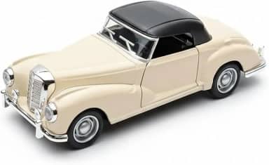 Carrinho de Brinquedo Colecionável Mercedes-Benz 300s Miniatura Clássica em Metal com Fricção (Puxa e Solta) Ideal para Colecionadores & Presentes Bege Champagne