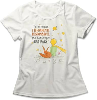 Camiseta Feminina O Pequeno Príncipe
