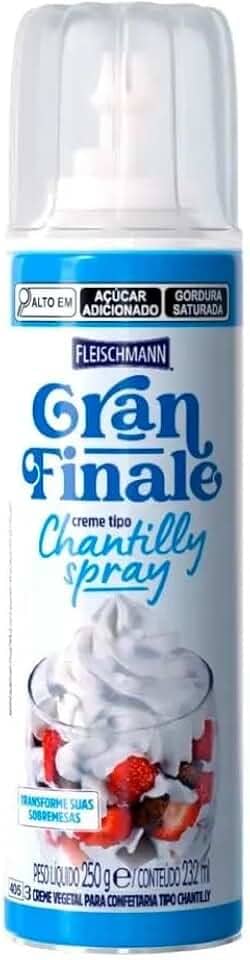 Creme Chantilly Fleischmann Gran Finale Frasco 250g Spray