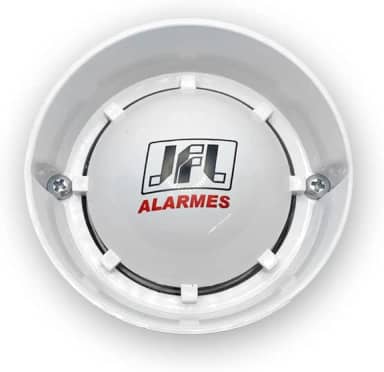 Sirene Para Alarme PIEZOELÉTRICA JFL 115 Db Branca 12 Volts