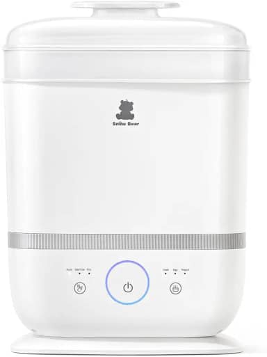 Snow Bear Esterilizador e secador de mamadeiras com tela sensível ao toque, esterilizador de mamadeira 6 em 1 para mamadeiras, chupeta, parte da bomba de leite, 13 mamadeiras, capacidade extra grande
