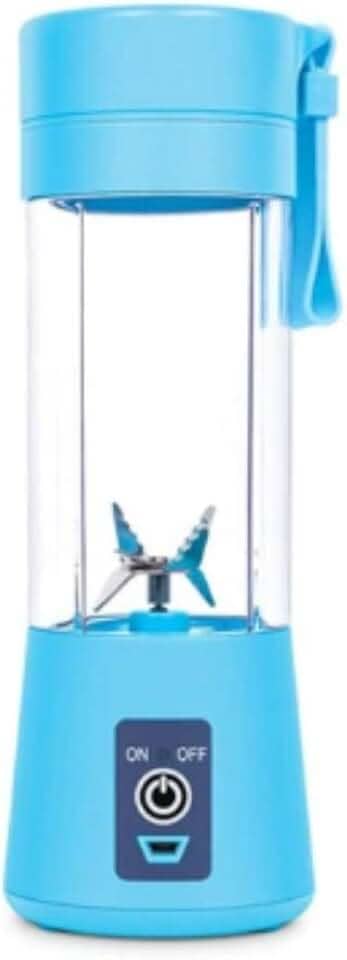 Mini Liquidificador Portátil Shake Usb 6 Laminas Recarregador Portátil Cor:Azul