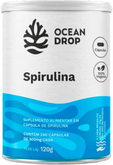Spirulina Vegana Ocean Drop 240 Cápsulas