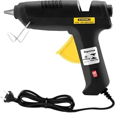 Pistola de Cola Quente Profissional, 40W Bivolt, Bastão 11mm, Aquecimento Rápido, Sistema Antivazamento, Design Ergonômico, para Artesanato e Reparos