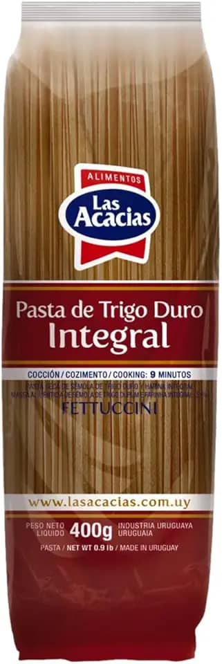 Macarrão de Sêmola de Trigo Durum Integral Fettuccine Las Acacias 400g