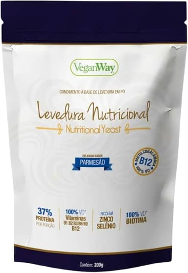 Levedura Nutricional Em Pó - Nutritional Yeast - Sabor Parmesão - 200 Gr - 40 Porções - VeganWay