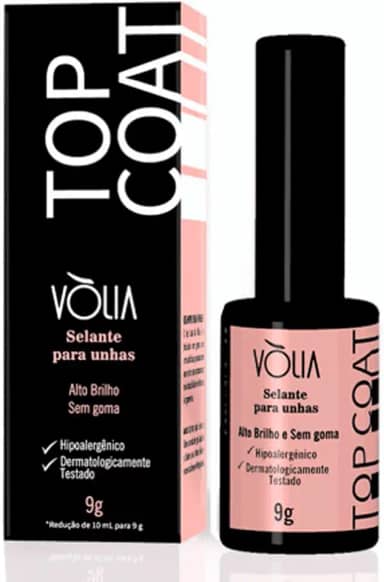 Volia - Selante/Top Coat Brilho Clear 9Gr Pa025