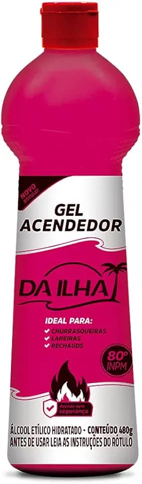 Álcool Gel Acendedor 80ºinpm Da Ilha 480g (Embalagem pode variar)