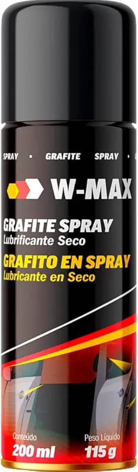 Grafite em Spray Lubrificante Automotivo Para Uso Geral Fechaduras Portas Cadeados W-Max 200ml Wurth