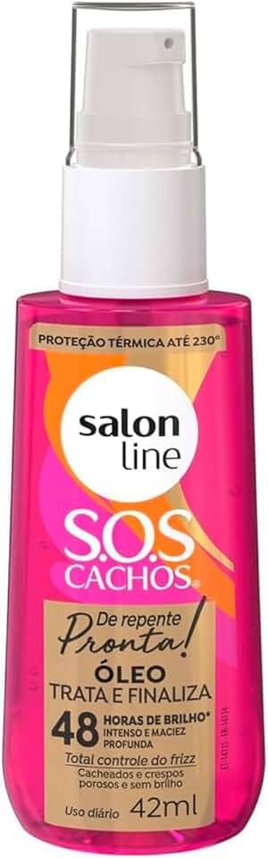 Salon Line, Óleo Reparador, SOS Cachos, De Repente Pronta, Vegano - Para Cabelos Cacheados e Crespos, 42ml