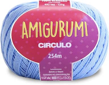Fio - Amigurumi 100% algodão macio fio de crochê (492tex) 254 metros