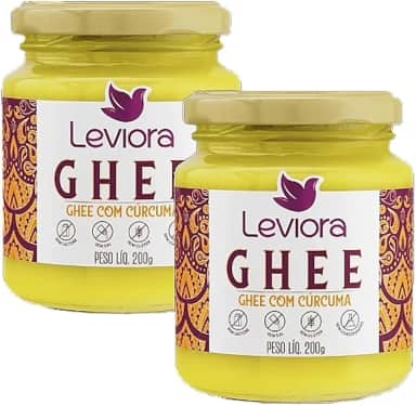 Kit 2X: Manteiga Ghee com Cúrcuma Sem Lactose Leviora 200g