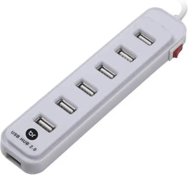 Bright Hub USB e Carregador 7 portas com chave seletora 5V 2A 0191