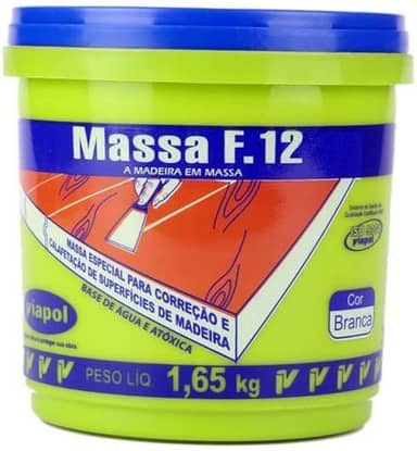 Massa Para Calafetar F12 Viapol 1,65kg Branca