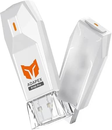 Adaptador Bluetooth Adapex R100 Pro Para PS5, PS4, Xbox Series X|S, Switch e PC – Conexão Estável, Baixa Latência, Função Turbo e Compatibilidade Universal Para Jogos Sem Fio de Alta Performance