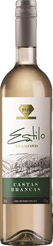 Estilo Diamond Vinho Fino Branco Meio Seco Castas Brancas 750ml