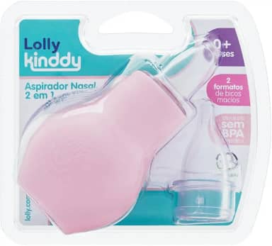Aspirador Nasal Bebê 2 Em 1 Rosa Lolly