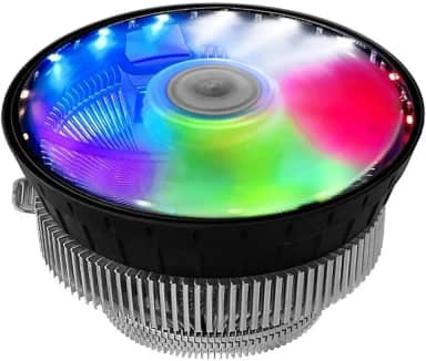 Cooler CPU Intel AMD Gamer LED RGB 120mm Com Pasta Termica + Suporte Intel 775 115X 1200 1356