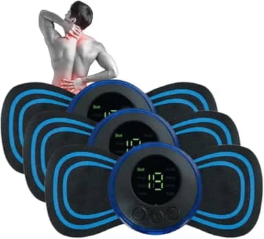 Kit Com 3 Mini Massageador Elétrico Portátil Recarregável PREMIUM - Alivia Dor Coluna Pescoço Joelhos Costas Pernas - Estimulador Ems Pequeno Tensão Muscular E Relaxamento Muscular Academia