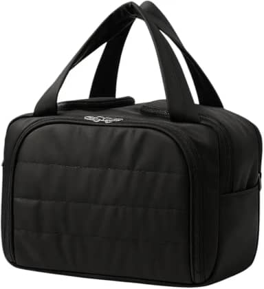Necessaire Bolsa de Maquiagem Feminina Grande, bolso Impermeável com Múltiplos Compartimentos, Ideal para Viagens (Preto)