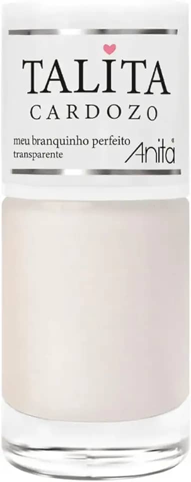 Esmalte Anita - Meu Branquinho Perfeito 10ml - Cobertura Uniforme Sem Manchas - Coleção Talita Cardozo - Nude Cremoso Profissional