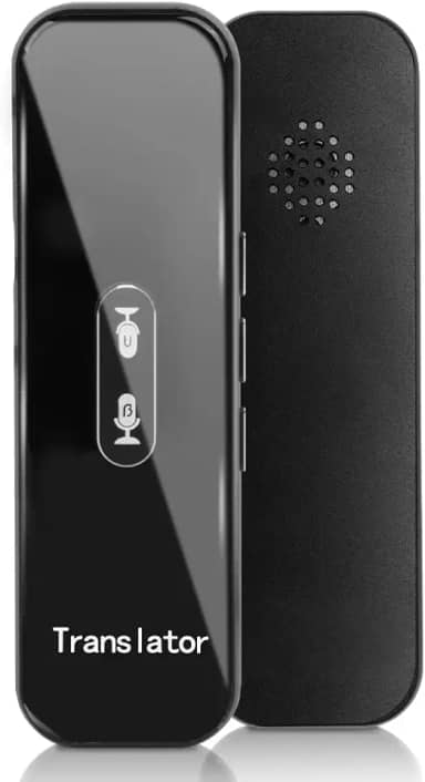 Tradutor de Idiomas em Tempo Real, Tradutor Instantâneo, Tradutor Eletrônico de Bolso de Voz que Suporta 130+ Idiomas, Tradutor de Voz Inteligente, Viagens ao Exterior, Aprendizagem, Compras, Preto