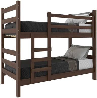 Beliche Madeira Maciça - vira 2 Camas - para Colchão 78/88 x 188cm Dubai Multimóveis Vcr4137 Imbuia