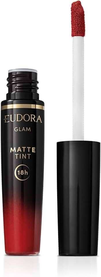 EUDORA GLAM BATOM LÍQUIDO MATTE TINT VERMELHO RADIANTE 4 ML