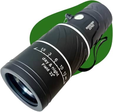 Monóculo Longo Alcance até 8km Profissional 16x52 Alta Definição Lente HD Dia e Noite Tático com Foco Dioptria Ajustável