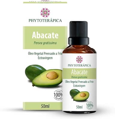 PHYTOTERAPICA- Óleo Vegetal Abacate -Aromaterapia -Pele e Cabelo -Ótimo para tratamento capilar, previne a queda, fortalece, hidrata, dá brilho e recupera cabelos ressecados -100% Puro, Natural -60ml