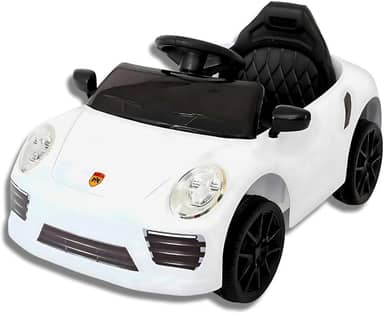 Carro Elétrico 12V de Passeio Infantil com Luz Som e Controle Remoto (Branco)