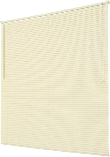 Cortina Persiana Horizontal 25mm PVC com Alumínio 140x160cm -Ideal para Escritório Quarto Sala Cozinha Residencial (Bege)