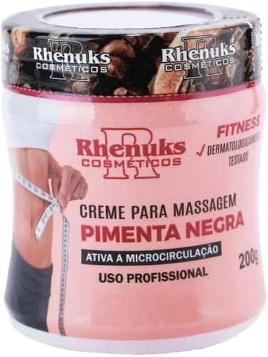 Pimenta Negra - Gel Creme para Massagem Redução de Medidas 200g