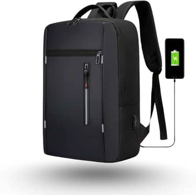 Mochila Executiva Preta | Notebook até 15,6” | Saída USB | Reforçada | Impermeável | Espaçosa | Trabalho, Faculdade e Viagem | Dois Tamanhos | Marca Midas®