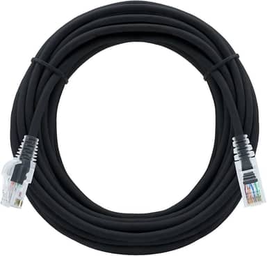 Cabo de Rede Internet Cat 6 1000Mbps Ultra Velocidade (Preto, 20 Metros)