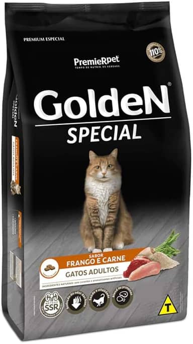 Ração Golden Special para Gatos Adultos Frango e Carne 10kg