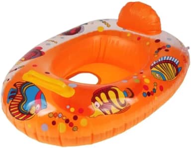 Boia Infantil Inflável com Assento Modelo Fralda para Piscina e Praia Comprimento 55 cm